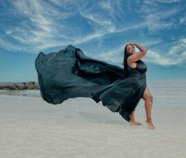 Luxury flying dress photoshoot in Tampa Bay Florida