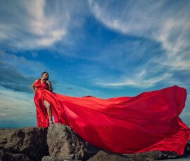 Flying dress photoshoot in St Petersburg Florida